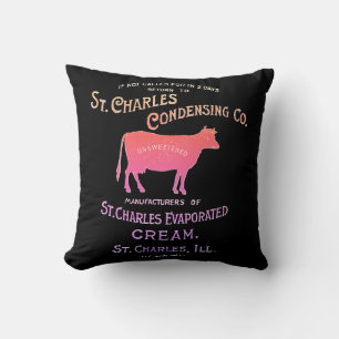 St Charles Illinois DAIRY COW MILK CREAM 1899 Kissen