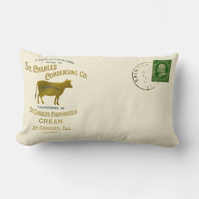 St Charles Illinois DAIRY COW MILK CREAM 1899 Lendenkissen (Vorderseite)