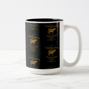 St Charles Illinois DAIRY COW MILK CREAM 1899 Zweifarbige Tasse