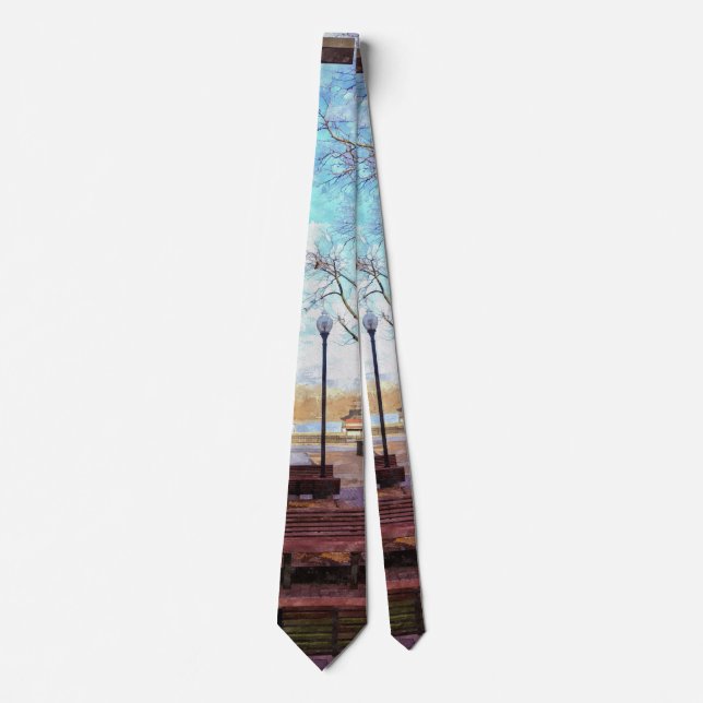 St Charles Walkway Painterly Neck Tie Krawatte (Vorderseite)