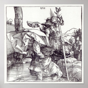 St Christopher, das den Säugling Christus, 1511 Poster