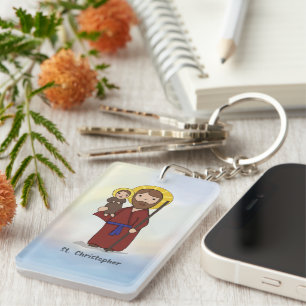 St. Christopher Festtag Heiliger Schlüsselanhänger