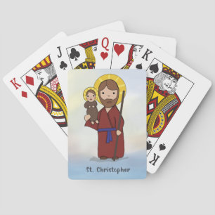 St. Christopher Festtag katholischer Heiliger Spielkarten