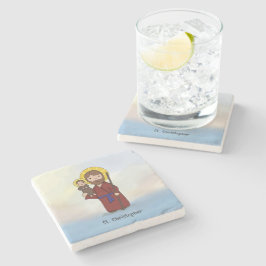 St. Christopher Festtag St. Christopher Steinuntersetzer