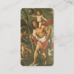 St. Christopher Jesus Religiöses katholisches Gebe Platzkarte