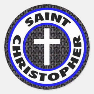 St. Christopher Runder Aufkleber