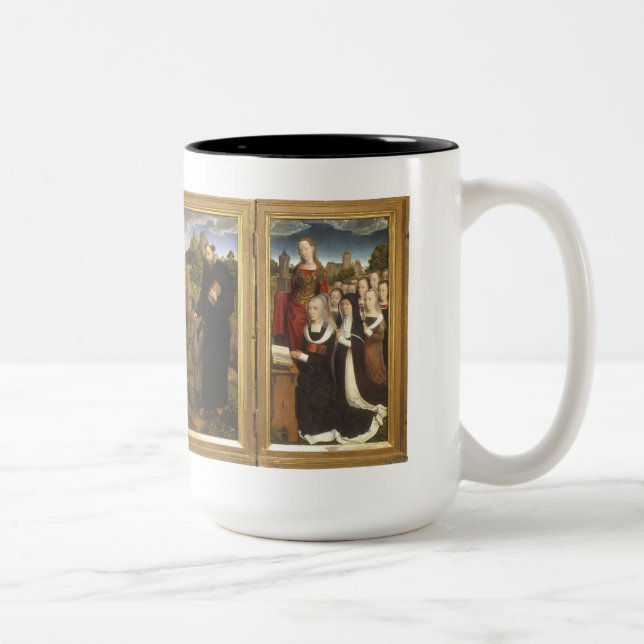 St. Christopher (The Moreel Triptych) Zweifarbige Tasse (Rechts)