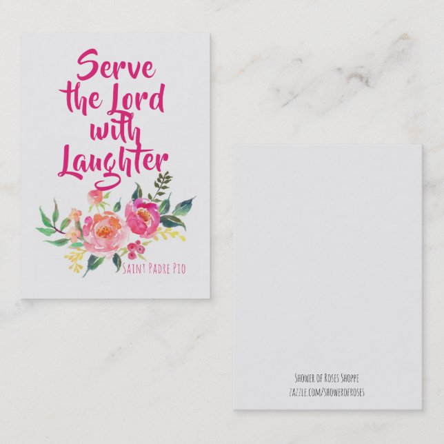 St Citation de l'aumônier Pio avec la carte sainte (Devant / Derrière)