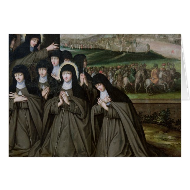 St Claire avec sa soeur, Agnès et nonnes (Devant horizontal)