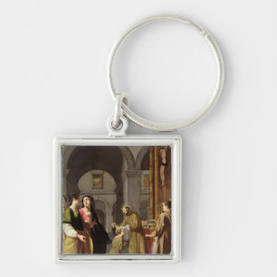 St. Clare, das den Schleier von St Francis Schlüsselanhänger