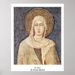 St. Clare durch Simone Martini Poster