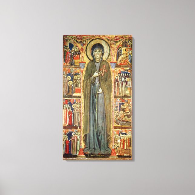 St. Clare mit Szenen aus ihrem Leben Leinwanddruck (Vorderseite)