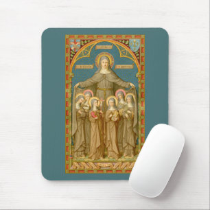 St. Clare of Assisi & Nuns (SAU 027) Mousepad