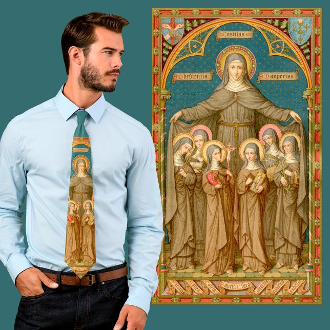 St. Clare of Assisi & Nuns (SAU 027) Neck Tie Krawatte (Von Creator hochgeladen)