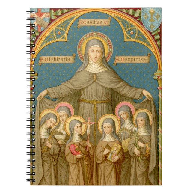 St. Clare of Assisi & Nuns (SAU 027) (Stil 1) Notizblock (Vorderseite)
