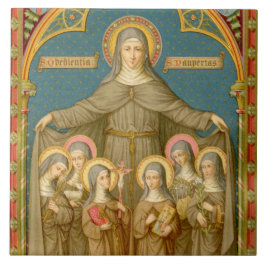St. Clare of Assisi & Nuns (SAU 27) Keramik Tile 2 Fliese