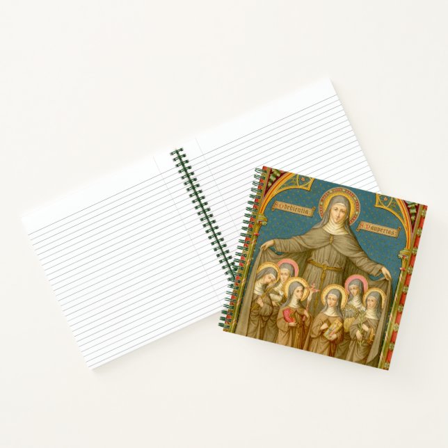 St. Clare of Assisi & Nuns (SAU 27) Square Noteboo Notizbuch (Innenseite)