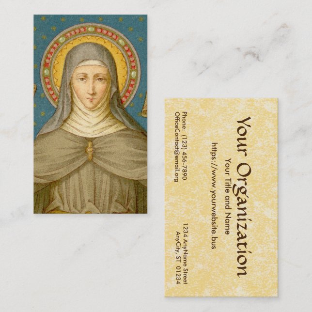 St. Clare of Assisi (SAU 027) FB Standard Visitenkarte (Vorne/Hinten)