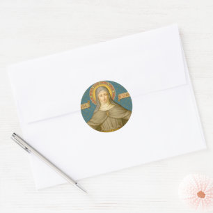 St. Clare of Assisi (SAU 027) Runder Aufkleber