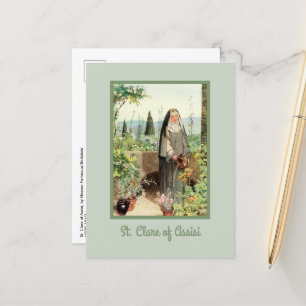 St. Clare of Assisi Watering Blume (M 065) Postkarte