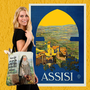 St. Clare of Assisi Watering Blume (M 065; Zitat) Tasche