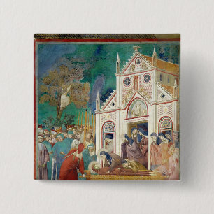 St. Clare umfaßt den Körper von St Francis Button