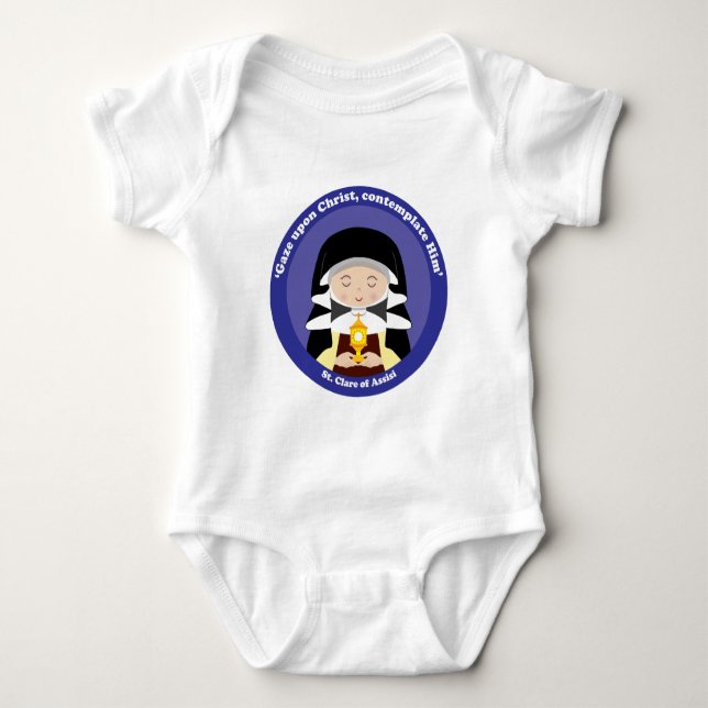 St. Clare von Assisi Baby Strampler (Vorderseite)