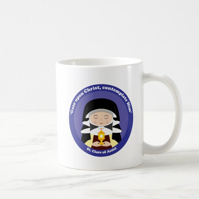 St. Clare von Assisi Kaffeetasse (Rechts)