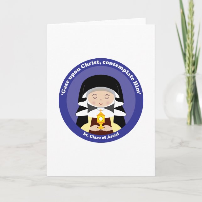 St. Clare von Assisi Karte (Vorderseite)