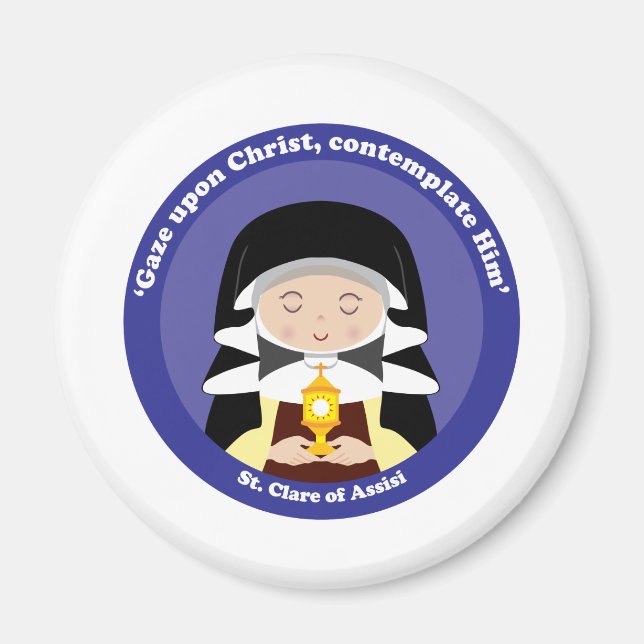 St. Clare von Assisi Magnet (Vorne)