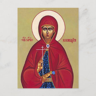 St. Claudia Procula Orthodoxe Icon Postkarte