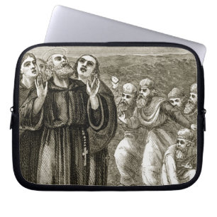 St. Columba, der und angegriffen durch die Druiden Laptopschutzhülle