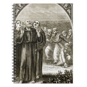 St. Columba, der und angegriffen durch die Druiden Notizblock