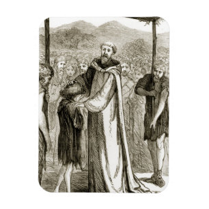 St. Columba segnet einen wilden Jungen, 'vom Magnet
