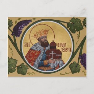 St. Constantin Brancoveanu Prayer Card Postkarte