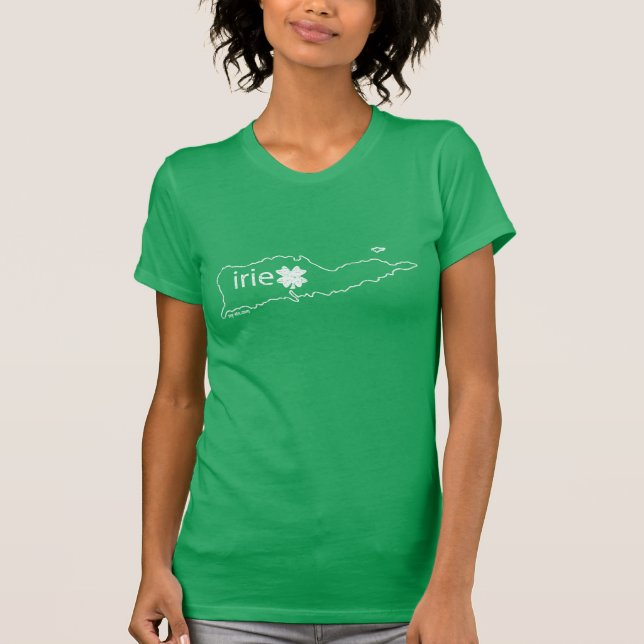 St Croix St Patrick's Day T| Irie in irischer Spra T-Shirt (Vorderseite)