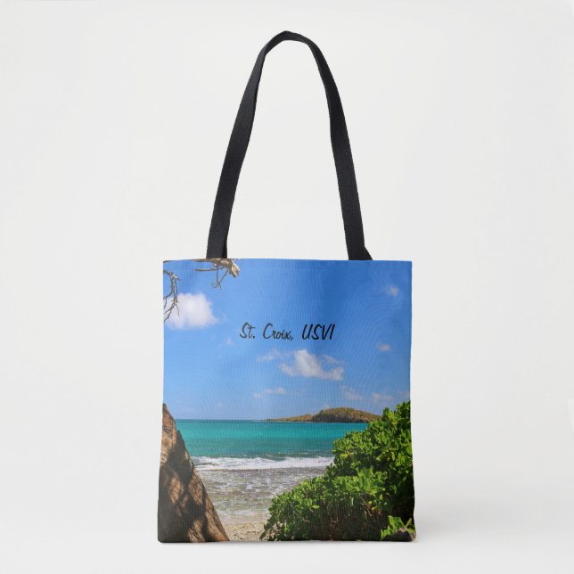 St. Croix, US-Jungfrau-Insel-Strand-Szene Tasche (Vorderseite)