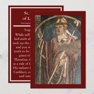St. Cuthbert von Lindisfarne Symbol-Gebetskarte Feiertagskarte