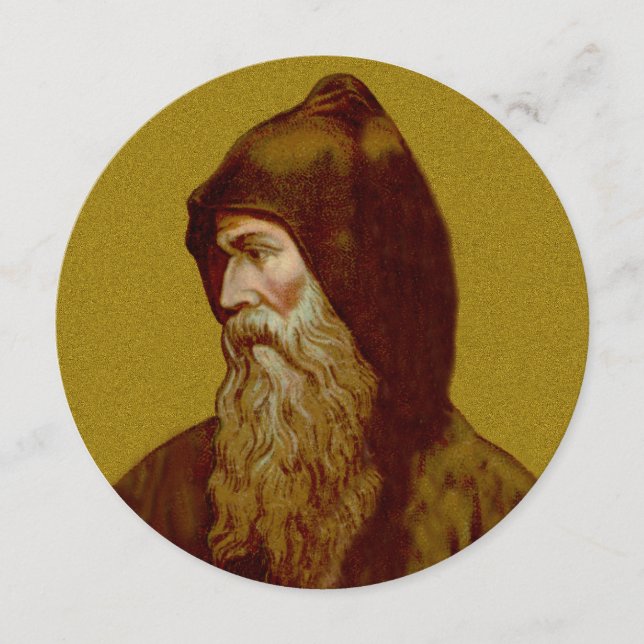 St. Cyril le moine (M 002) Carte de voeux blanche (Devant)