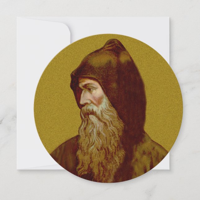 St. Cyril le moine (M 002) Carte de voeux blanche (Devant)