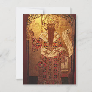 St. Cyril of Alexandria von Emmanuel Tzanes Postkarte