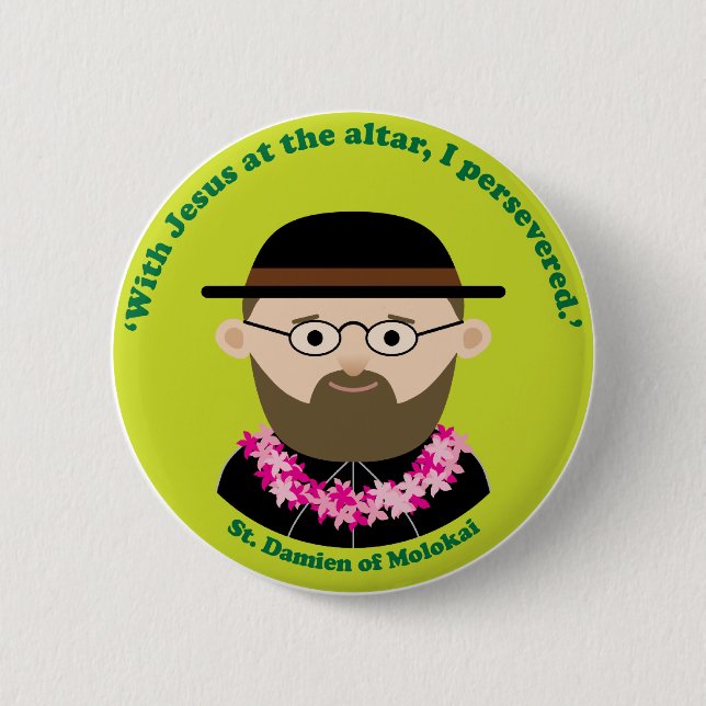 St. Damien von Molokai Button (Vorderseite)