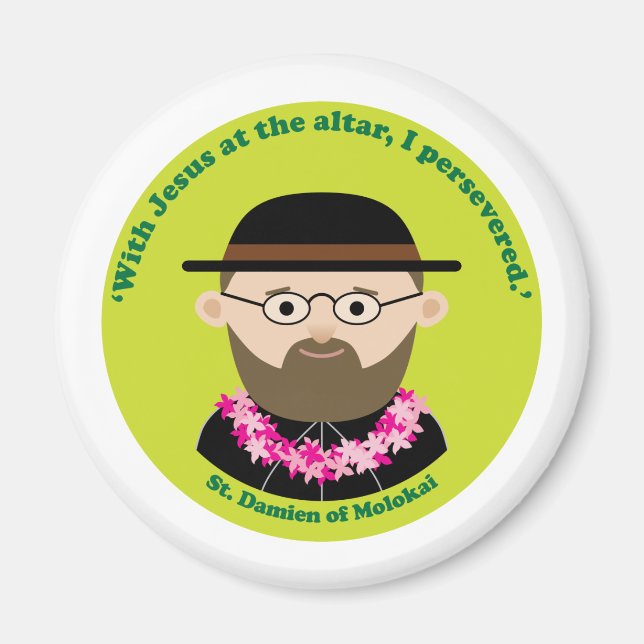 St. Damien von Molokai Magnet (Vorne)