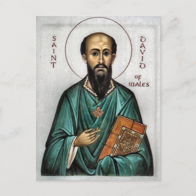 St. David von Wales Orthodox Christliches Symbol Postkarte (Vorderseite)