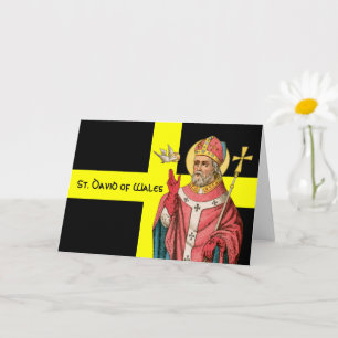 St. David von Wales (P 001) und seine Flagge Karte