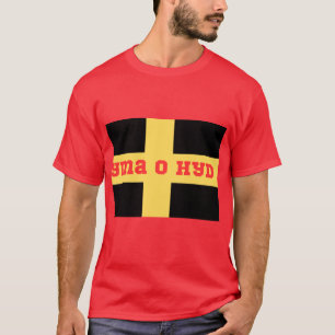 St Davids Cymru Yma O Hyd rechteckige Aufkleber T-Shirt