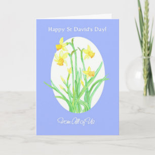 St. David's Day Daffodils Card, From All of Us Karte
