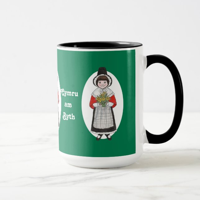 St. David's Day, walisische Kostüme, Tasse zum Per (Rechts)