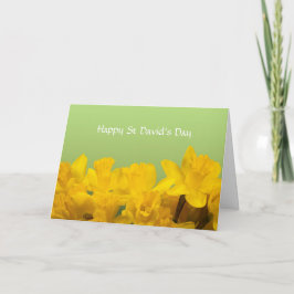 St David's Day Yellow Daffodils Personalized Karte