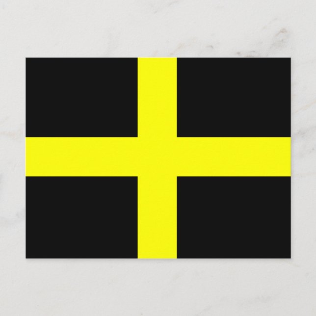 St. David's Flag Wales Welsh Postkarte (Vorderseite)